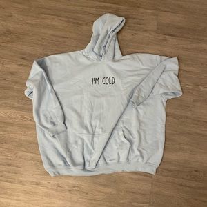 Oversized blue hoodie